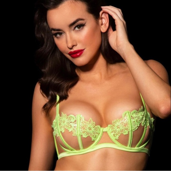 Honey Birdette Other - NWT Honey Birdette Amelie Lime Green Bra 32G